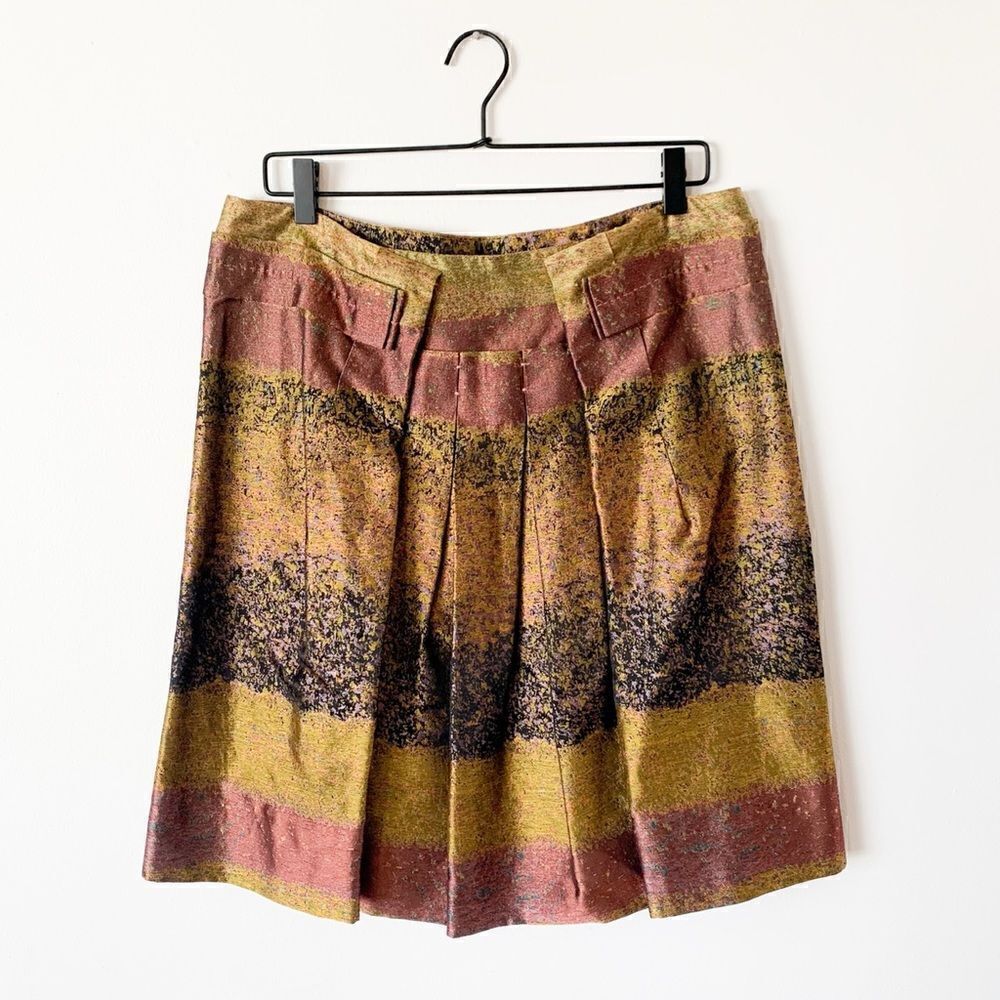 Pringle of Scotland brocade pleated skirt